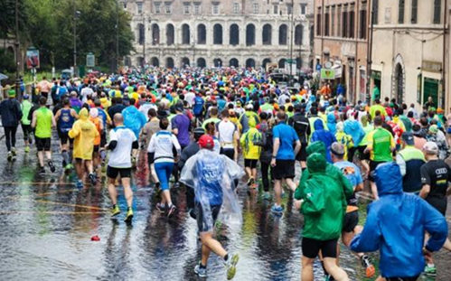 下雨,中长跑,马拉松,计时,芯片,RFID,赛事,频射识别,体育,跑步,运动,爱德,科技